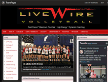 Tablet Screenshot of livewirevolleyball.com